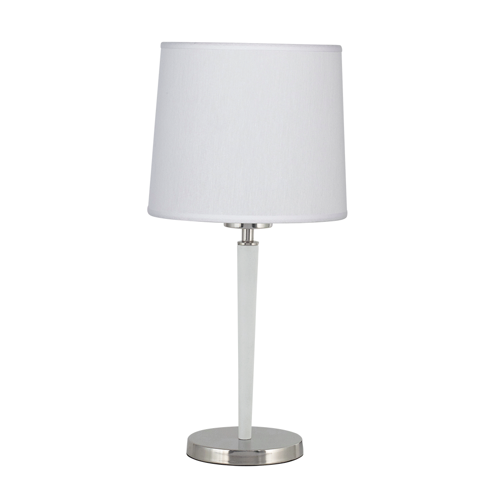 VELADOR BLANCO C/PANTALLA CONICA BLANCA V43-BB